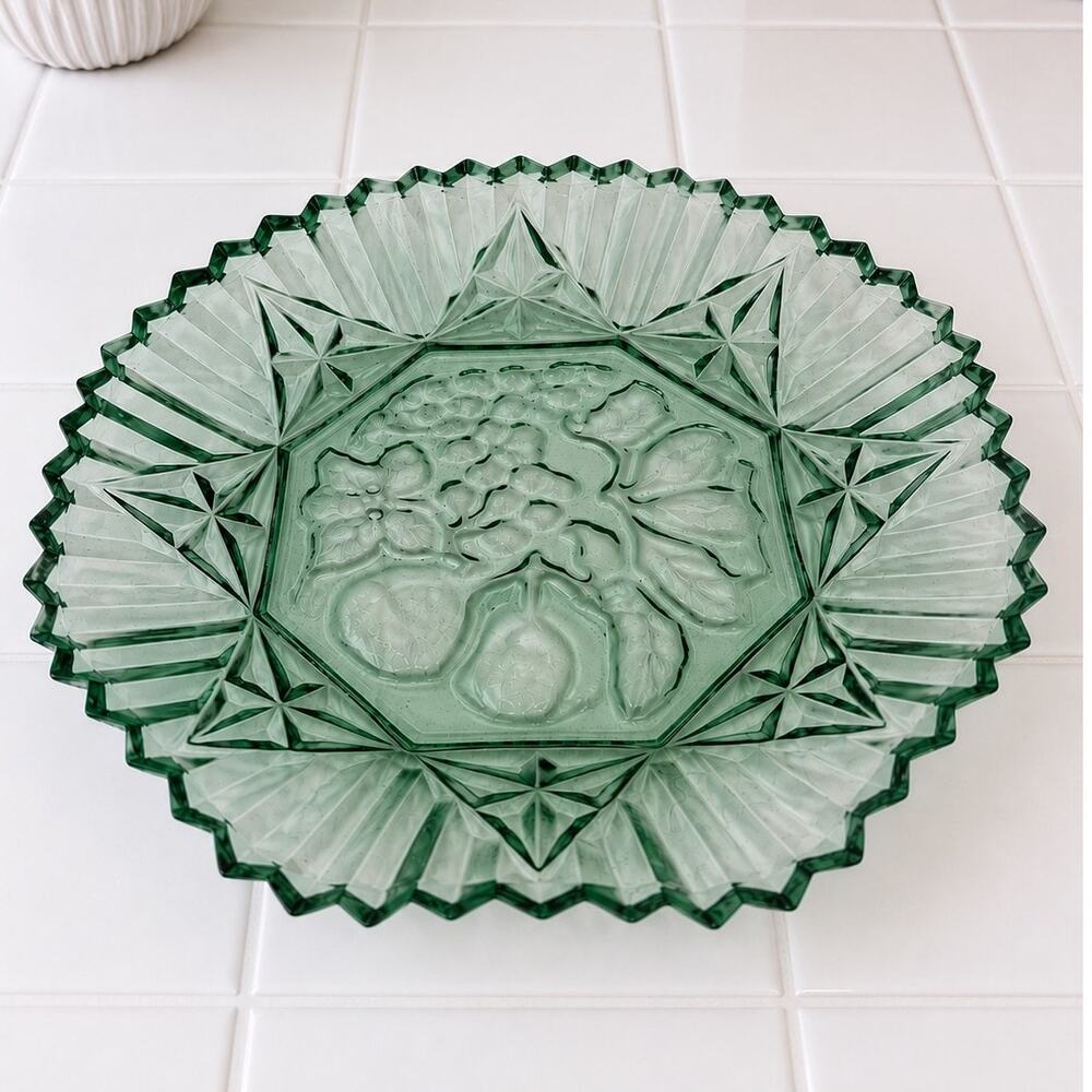 1970's Federal Glass Co Sawtooth Bowl